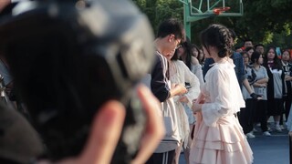 【Aespa】女高校园路演Thirsty直拍｜在恰到好处的落日余晖下起舞
