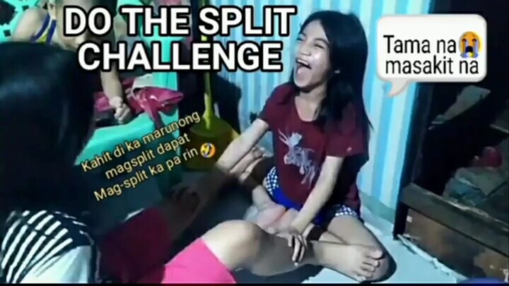DO THE SPLIT CHALLENGE🤸🏻‍♀️ Kahit di ka marunong masplit, dapat mag-split ka pa rin haha 😅🤣😂✌️