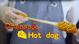 [FOOD]How to make hotdog with cheese in stringy state