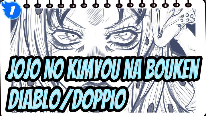 [JoJo no Kimyou na Bouken/Gambar Tablet] Diablo dan Doppio Kecil (Draf Garis)_1