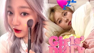 نينين تضع المكياج بنفسها + صباح الخير في الشتاء عند الاستيقاظ، حقًا قلب فتاة صغير!