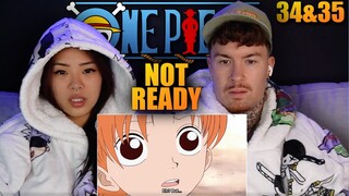 We were not ready for whats next... | First Time Watching One Piece Anime! Ep 34-35