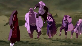 Madara Uchiha  Plays with 5 Kage - Madara Shows Kages his Perfect Susanoo and Cuts Tsunade in Half