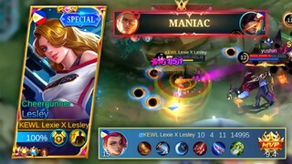 CHEERGUNNER LESLEY VS BUFFED NATAN | SOLO RANKED GAME 🔥 | LESLEY BEST BUILD