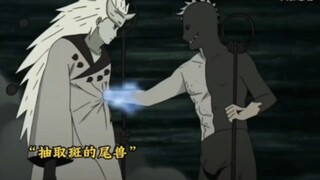 Obito regains his will and successfully extracts Madara's tailed beast