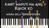 Kahit Maputi na Ang Buhok Ko [Moira dela Torre version] Synthesia Piano Tutorial with sheet music