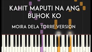 Kahit Maputi na Ang Buhok Ko [Moira dela Torre version] Synthesia Piano Tutorial with sheet music