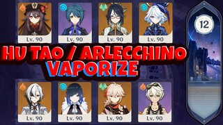 4.6 New Spiral Abyss Arlecchino & Hu Tao Vaporize | Genshin Impact