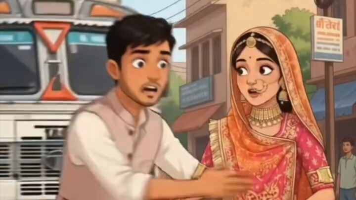ट्रक से बचाया पत्नी को… लेकिन अगले ही पल जो हुआ, वो देखकर सब हैरान रह गए! 😳❤️#LoveStory #RomanticRe