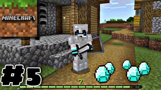 Minecraft PE Survival Gameplay Part 5 - Diamonds!!!