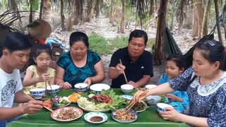 Dồi Trường Xào Dưa Cải Thú Linh Khìa Nước Dừa Cả Nhà Ăn Thấy Thương| TKQ & Family T595