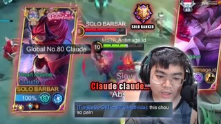 LEONARD TOP GLOBAL CLAUDE KETEMU ANTIMAGE! THE REAL MONSTER EXP LANE! TERLALU GILA MEKANIKNYA | MLBB