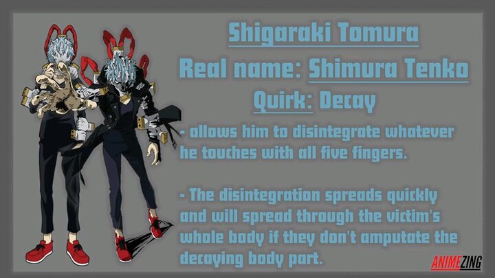 all quirk of villain in my hero academia