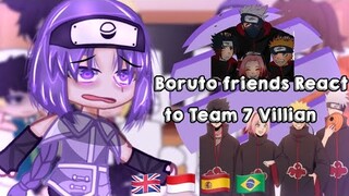 •- Boruto friends React to Team 7 as Villian -•- No part -•- 🇬🇧🇮🇩🇪🇸🇧🇷
