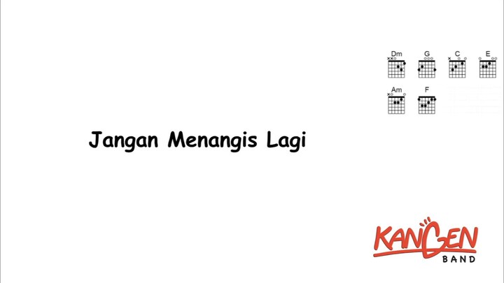 Kangen Band - Jangan Menangis Lagi ( kunci gitar dan lirik lagu)