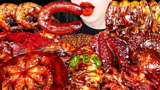 ASMR MUKBANG| Spicy FLEX Seafood Boil Octopus, Oyster, Kielbasa, Crab Recipe Cooking&Eating Mukbang
