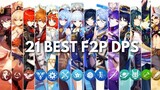 Who is BEST C0 5 Star ? 21 F2P DPS Showcase [ Genshin Impact ]