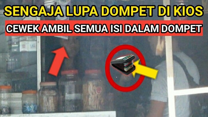PRANK!! KASIH TINGGAL DOMPET DI KIOS MALAH DAPAT REZEKI NOMPLOK - TES KEJUJURAN - PRANK INDONESIA