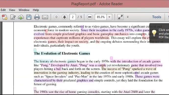 Sample Turnitin Plagiarism and AI reports in 2026