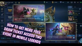 How to access 2 new event get free galactic ticket in mobile legends