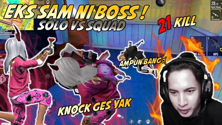 NYAMAR JADI EKS SAM SOLO VS SQUAD AUTO GLOWAL 0.5 DETIK BOSS !
