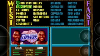NBA Jam (Sega Genesis) Warriors vs Bulls. MD.emu emulator.