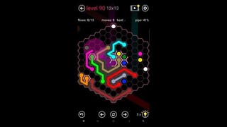 Flow Free Hexes - Flower Field Pack - Perfect Solutions for levels 1 - 90