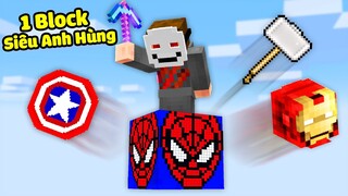 Minecraft nhưng Tôi Sinh Tồn Trên 1 Block Siêu Anh Hùng