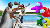 Scary Teacher 3D Granny, Ice Scream vs Siren Head Fight with Among us Funny Animation