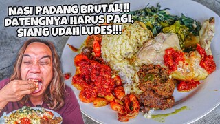 MAKAN NASI PADANG BRUTAL!! GEDE EMPUK MURAH! SIANG DAH LUDES!