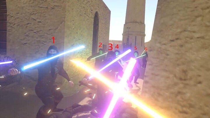 【Blade and Sorcery】How long can you last against 10 jedi masters?