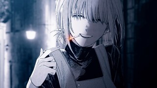 【静止系】躲在超市后门抽烟的两人