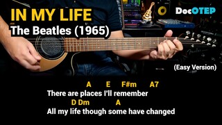 In My Life - The Beatles (1965) - Easy Guitar Chords Tutorial with Lyrics Part 1 SHORTS REELS