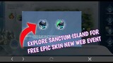 How to get free epic and legend skin Sanctum Island Exploration web event in mobile legends