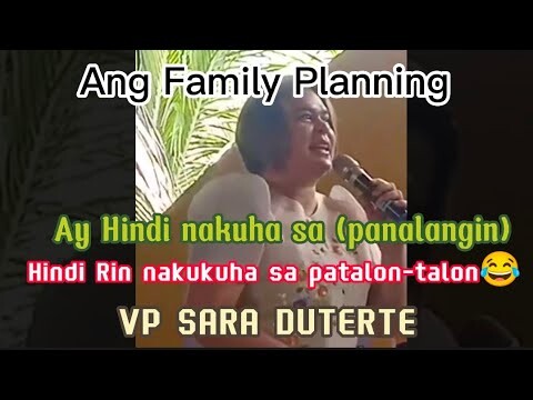 GRABE MAY PATALON TALON PA SI VP SARA 😂 KAKAALIW MAG ADVICE | FAMILY PLANNING #vpsaraduterte