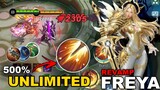 FREYA Rework " UNLIMITED " Attack Speed Boost | This Is So Unfair | MLBB