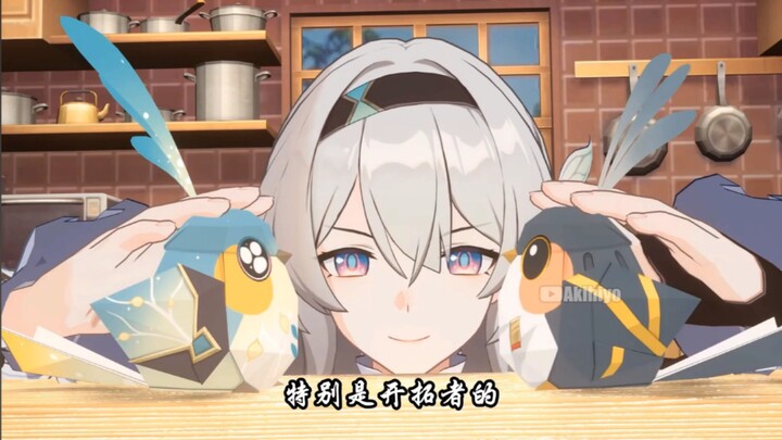 The origami bird is so cute.