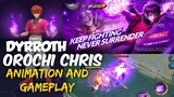 DYRROTH OROCHI CHRIS KOF SKIN ANIMATION AND IN-GAME EFFECTS | MOBILE LEGENDS