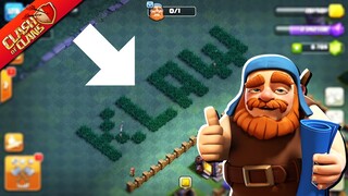 ทำหญ้าให้เป็นข้อความในเมืองกลางคืน - Clash of Clans