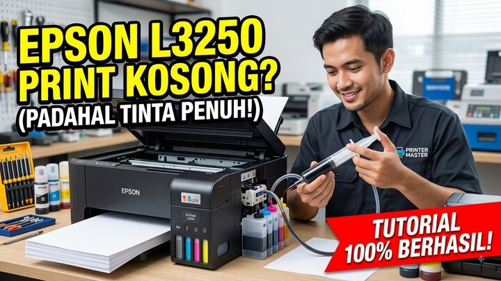 Cara Mengatasi Epson L3250 Print Kosong Padahal Tinta Penuh (100% Work!)