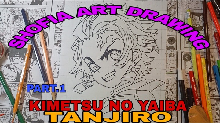 drawing TANJIRO KIMETSU NO YAIBA part.1