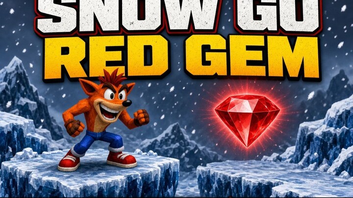 Crash Bandicot 2 - #8 Snow Go (Red Gems) [PS1] [PlayStation]