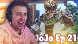 JoJo's BIZARRE ADVENTURE Part 3 Episode 21 REACTION (STARDUST CRUSADERS) | Anime EP Reaction