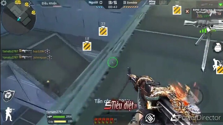 CF Legends | Thủ bằng Rpk Inferno Dragon, map thủ ngon | Zombie V4 Trụ sét.