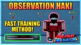 Observation Haki Showcase with Best Training Method and How To Get It in One Fruit Simulator