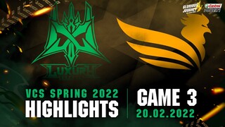 Highlights LX vs SE [Ván 3][VCS Mùa Xuân 2022][20.02.2022]