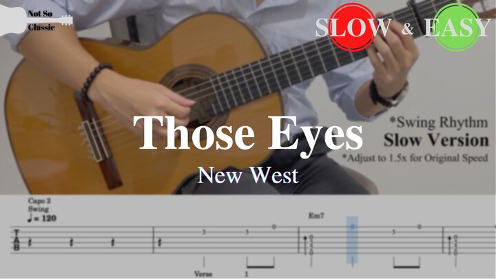 Those Eyes - New West | Fingerstyle Guitar TAB (+ Slow & Easy)