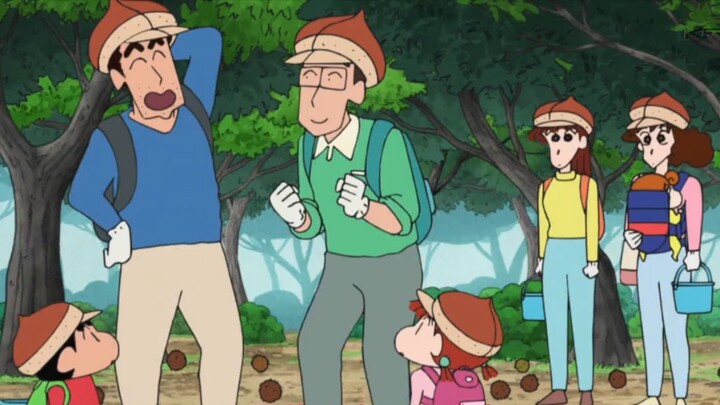 [Crayon Shin-chan] Picking delicious chestnuts in the chestnut orchard, roasted chestnuts are so del