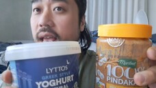 ASMR GREEK YOGHURT WITH PEANUT BUTTER (EATING SOUNDS, AIR TRACING & BOWL LICKING