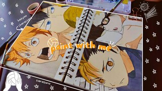 [paint with me #9] painting haikyuu characters 🏐